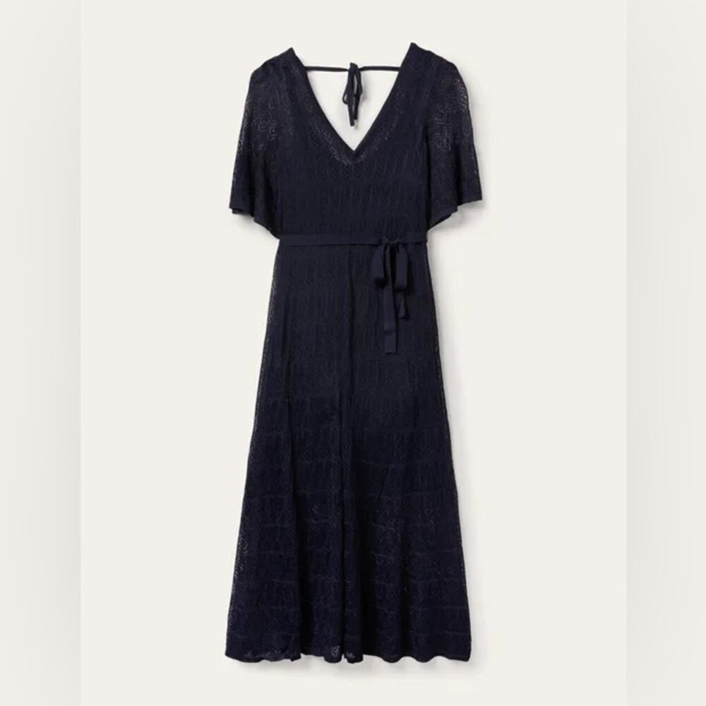 Boden Pointelle Knitted Midi Dress Women's Size 8 - Picture 13 of 13